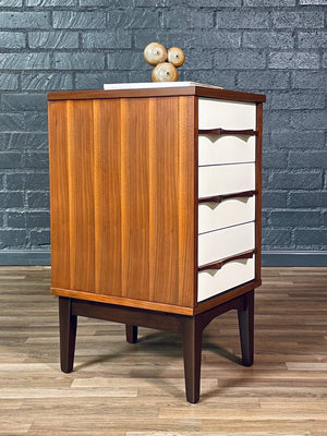 Mid-Century Two-Tone Lacquered & Walnut Night Stand, c.1960’s