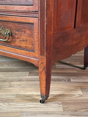 French Louis XVI Style Carved Mahogany Commode Dresser, c.1900’s