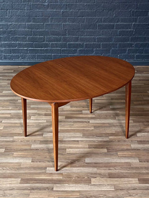 Expanding Mid-Century Modern Sculpted Walnut Floating-Top Dining Table, c.1960’s