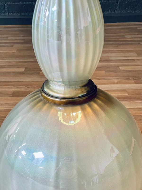 Mid-Century Regency Glass Floor Lamp, c.1950’s
