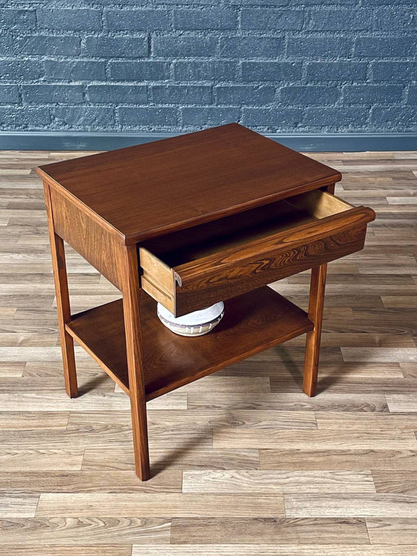 Mid-Century Modern Two-Tier Night Stand w/ Bookshelf, c.1950’s