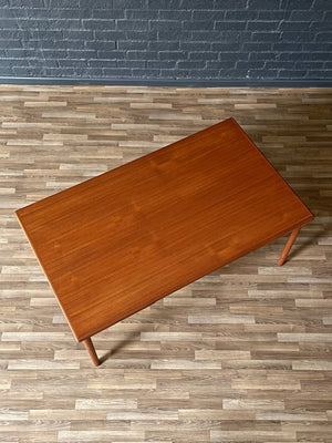 Large Mid-Century Danish Modern Expanding Draw-Leaf Dining Table, c.1960’s