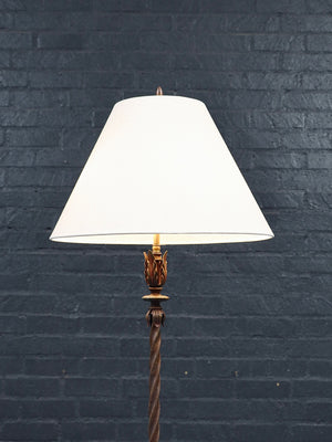 Antique Spanish Revival Wrought Iron Floor Lamp by Moe Bridges, c.1920's