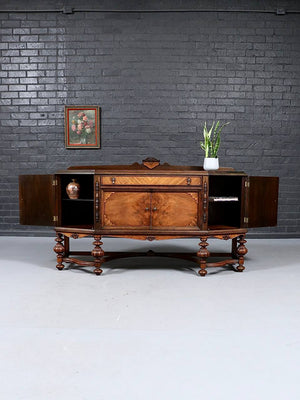 American Renaissance Revival Inlaid Wood Buffet by Union Furniture Co., c.1920's