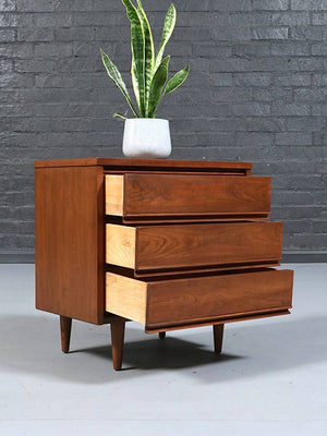 Mid Century Modern Walnut Nightstand by Dixie, c.1960's