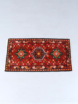 Vintage Persian Karajeh Hand-Knotted Wool Runner Rug, c.1960’s