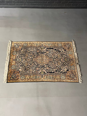 Vintage Persian Kashan-Style Wool Area Rug, c.1970s