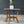 American Mid-Century Modern Wood & Marble Round Side Table, c.1960's