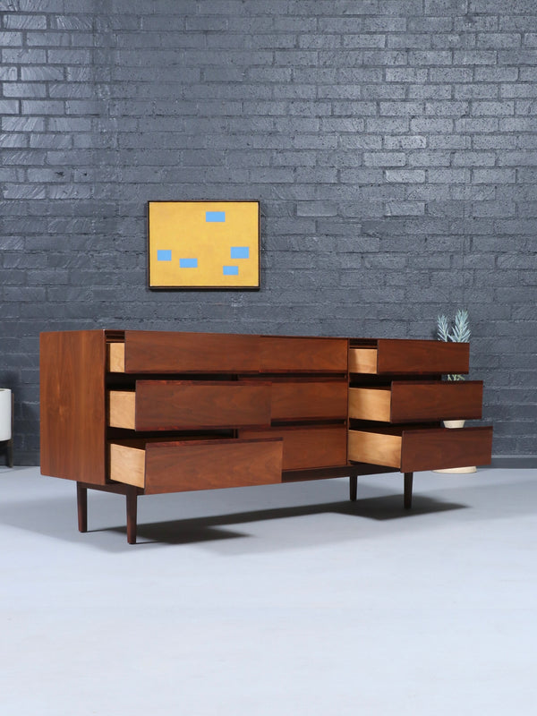 Mid-Century Modern Walnut & Rosewood Dresser by Stanley, c.1960’s