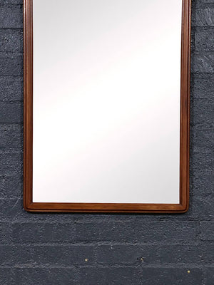 Mid Century Modern Sculpted Walnut Wall Mirror, c.1960's