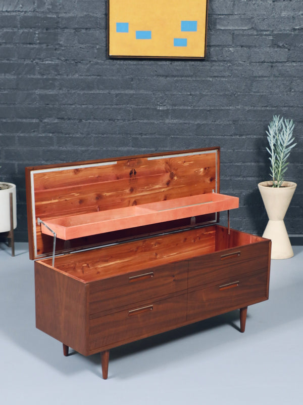 Mid-Century Modern Walnut & Cedar Trunk Cabinet by Lane, c.1960’s