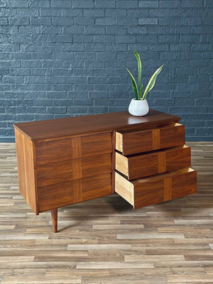 Mid-Century Modern Walnut Dresser w/ Slated Drawers by Ward Furniture, c.1960’s