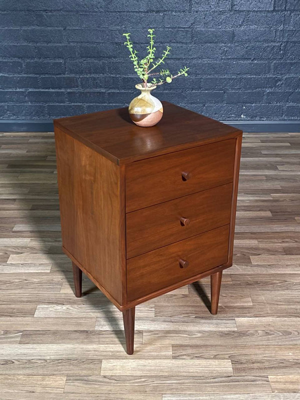 Pair of Mid-Century Modern 3-Drawer Walnut Night Stands, c.1960’s