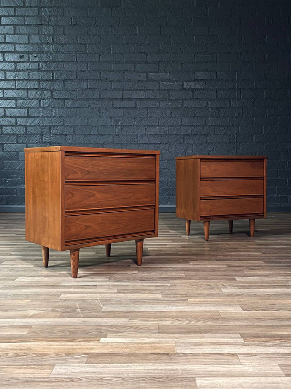 Pair of Mid-Century Modern Walnut Night Stands by Dixie, c.1960’s