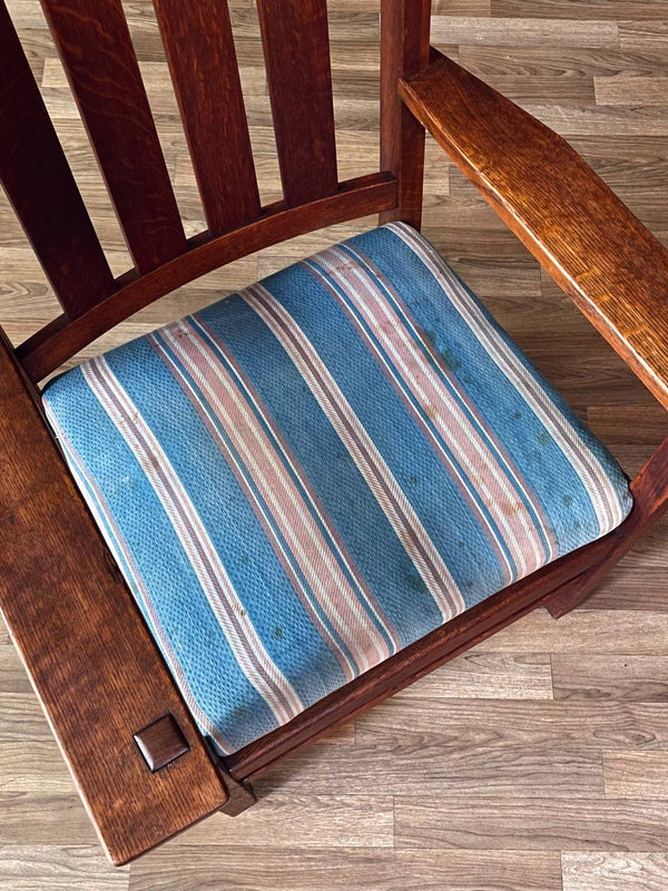 Arts & Craft Mission Oak Armchair by Stickley, c.1910’s