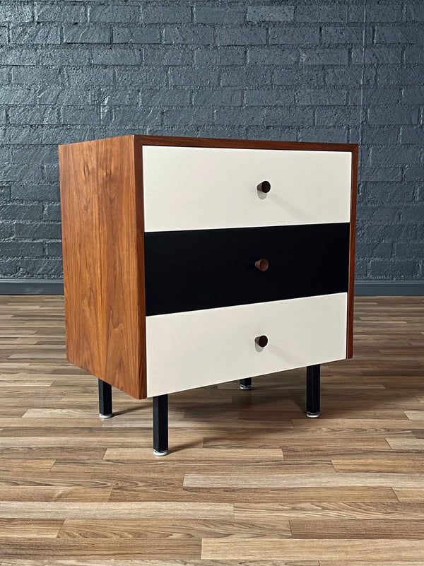 Mid-Century Modern Two-Tone Lacquered & Walnut 3-Drawer Dresser , c.1960’s
