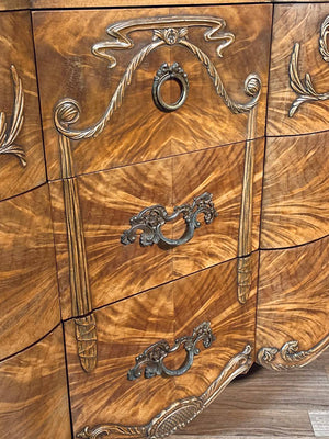 French Louis XVI Style Burl Wood Dresser by Romweber, c.1920’s
