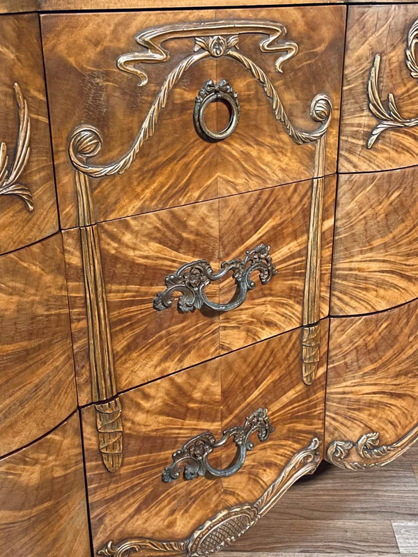 French Louis XVI Style Burl Wood Dresser by Romweber, c.1920’s