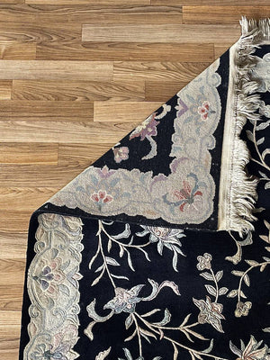 Vintage Handmade Hand-Knotted Wool Chinese  Rug by Nourison, c.1980’s