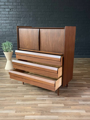 Mid-Century Modern “1st Edition” Walnut Highboy Dresser by Lane, c.1950’s