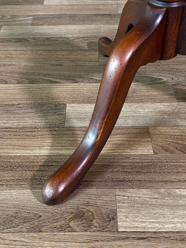 English Georgian Style Mahogany Pie Crust Side Table, c.1940’s