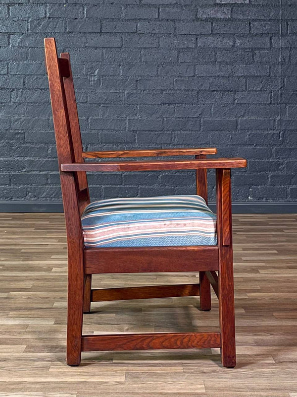 Arts & Craft Mission Oak Armchair by Stickley, c.1910’s