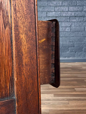 American Colonial Revival Oak Writing Desk w/ Turned Legs, c.1930’s
