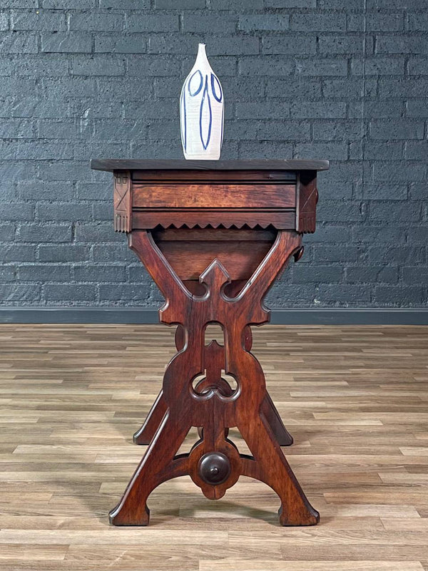 Early American Victorian Style Walnut Sewing / Work Table, c.1880’s