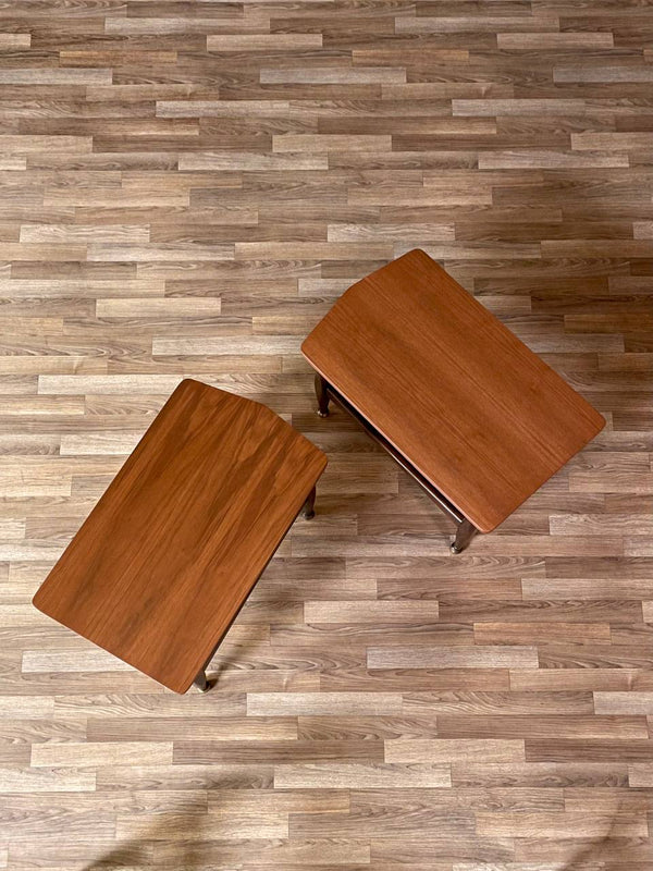 Pair of Mid-Century Modern Side Tables w/ Magazine Shelves, c.1960’s