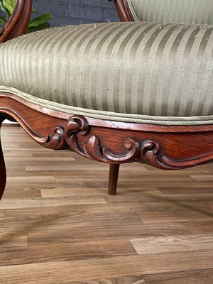 Victorian Rococo Revival Carved Walnut Armchair, c.1940’s