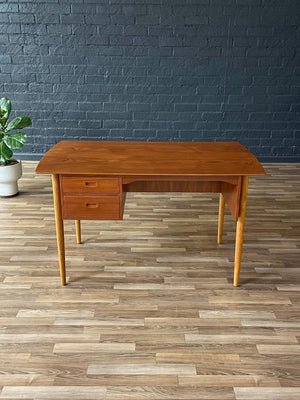 Mid-Century Danish Modern Teak & Oak Desk w/ Bookcase, c.1960’s