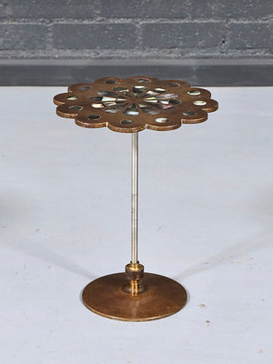 Jonathan Adler “Kismet” Brass & Abalone Shell Side Table
