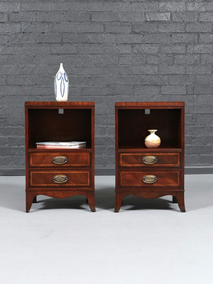 Pair of American Federal Style Mahogany Night Stands by Heritage Henredon, c.1960’s
