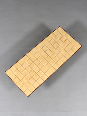 Mid-Century Modern Butter Yellow Ceramic Tile Coffee Table, c.1970’s