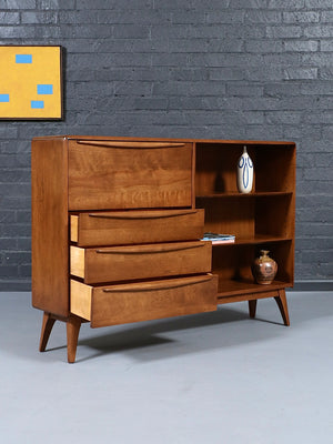 Heywood-Wakefield Model M-328W Drop Down Desk w/ Bookcase, c.1950’s