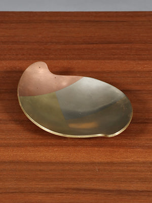 Mexican Modernist Biomorphic “Metales Casados” Mixed Metal Catchall Tray, c.1960’s