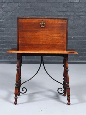Antique Spanish Colonial Revival Bargueño-Style Drop-Front Writing Desk, c.1920’s