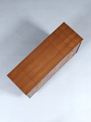 Mid-Century Modern 6-Drawer Walnut Dresser w/ Brass Pulls, c.1960’s