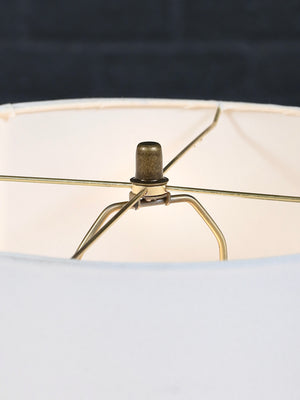 Vintage Spanish Revival Gilt Wrought Iron Scrollwork Table Lamp, c.1950’s