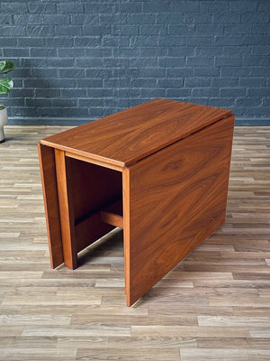 Mid-Century Danish Modern Teak Drop-Leaf Dining Table, c.1970’s
