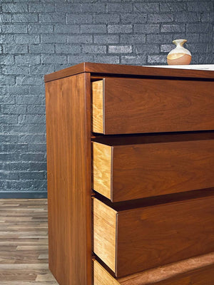 Vintage Mid-Century Modern Walnut Highboy Dresser, c.1960’s