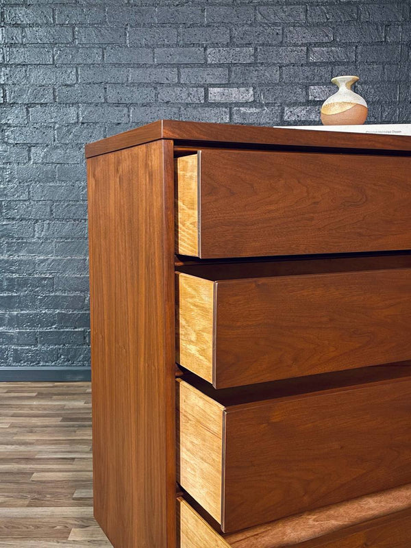 Vintage Mid-Century Modern Walnut Highboy Dresser, c.1960’s