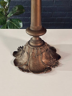 Antique Art Nouveau Slag Glass Table Lamp, c.1930’s
