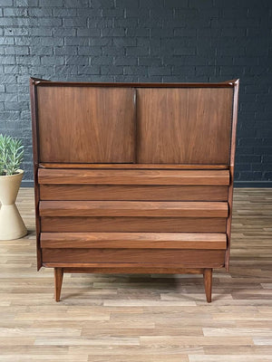 Mid-Century Modern “1st Edition” Walnut Highboy Dresser by Lane, c.1950’s