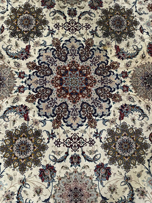 Large Vintage Persian Silk Rug by Haghighat