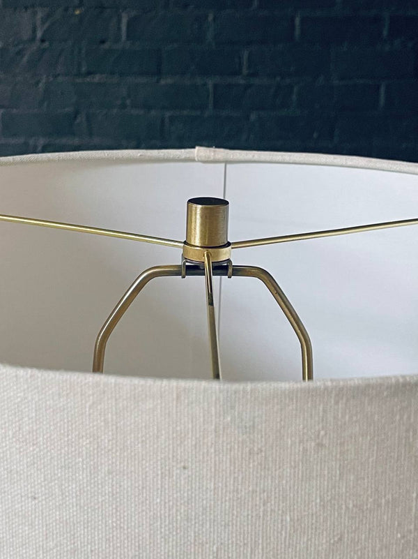Mid-Century Modern Ceramic Table Lamp w/ Geometric Zig-Zag Pattern, c.1960’s