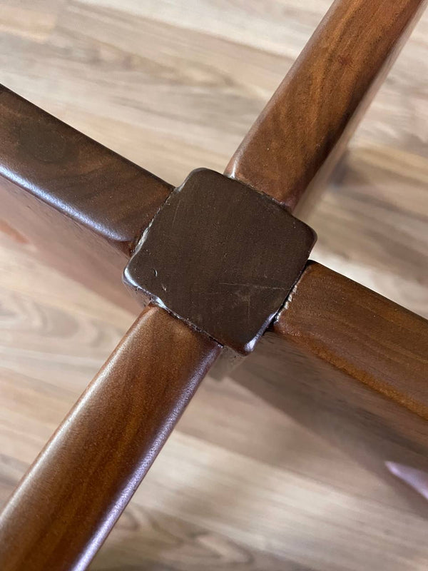 Pair of Mid-Century Modern Sculpted Walnut & Glass Side Tables, c.1960’s