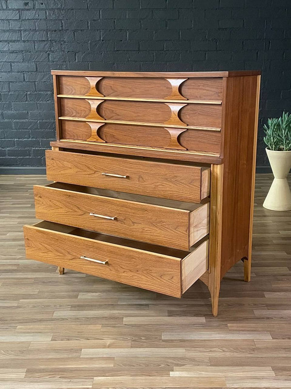 Mid-Century Modern Two-Tone Highboy Dresser by Kent Coffey, c.1960’s