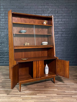 Mid-Century Modern “1st Edition” Walnut Bookcase Hutch by Lane, c.1950’s