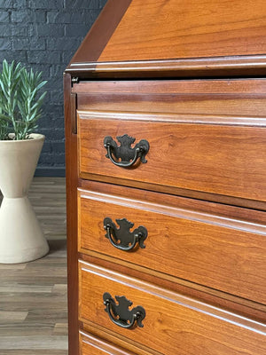 American Colonial Cherry Drop-Down Desk by Maddox, c.1950’s